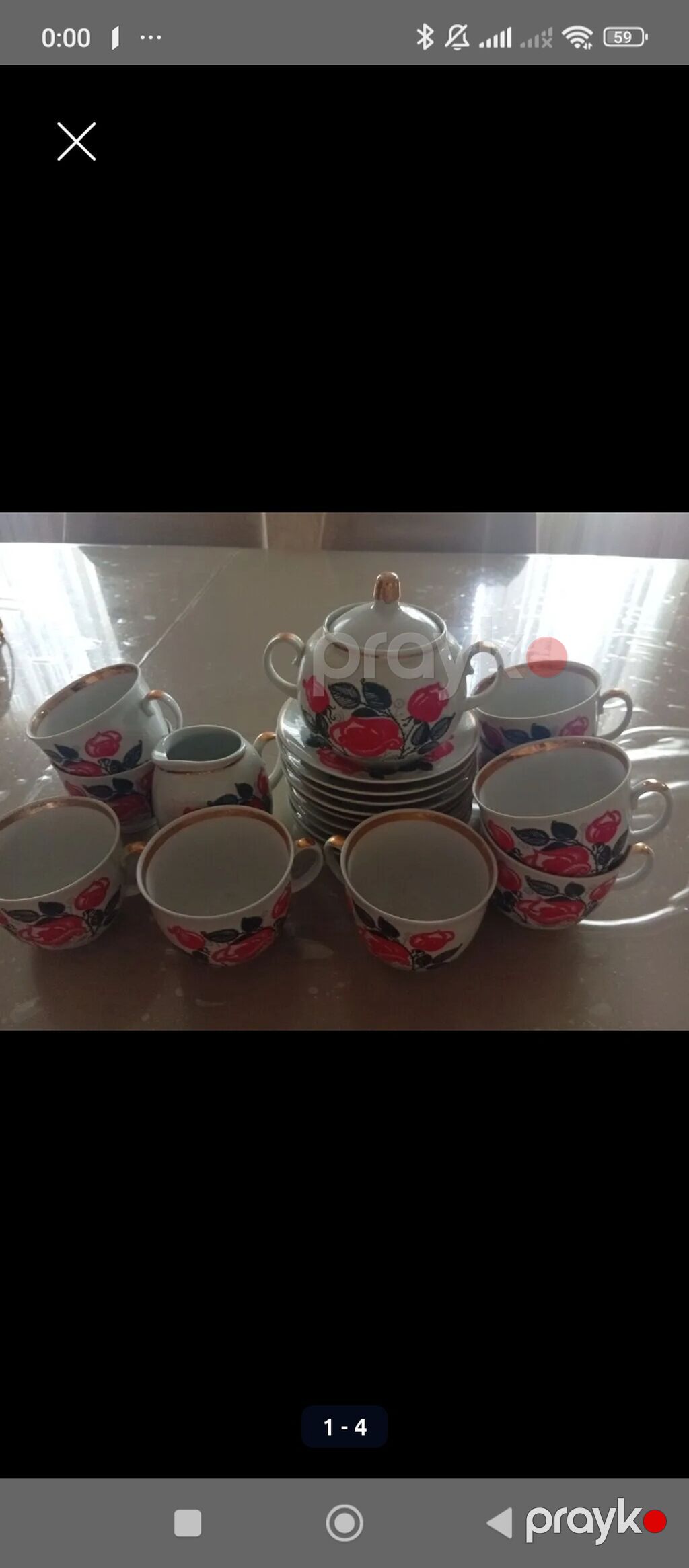 Çay dəsti, rəng - Ağ, Farfor — Süfrə qabı, Bakı (2)