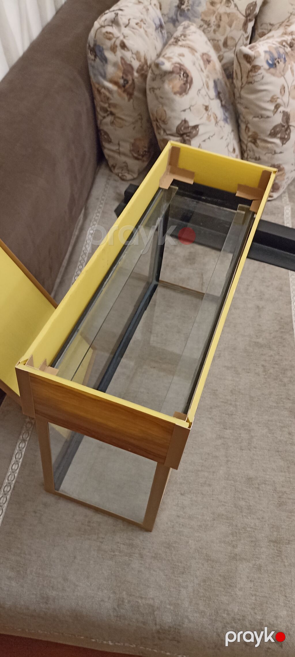 Akvarium 60*20*30h,iki qapagı var,fon var.sex akvariumun — Akvariumlar və balıqlar, Bakı (4)