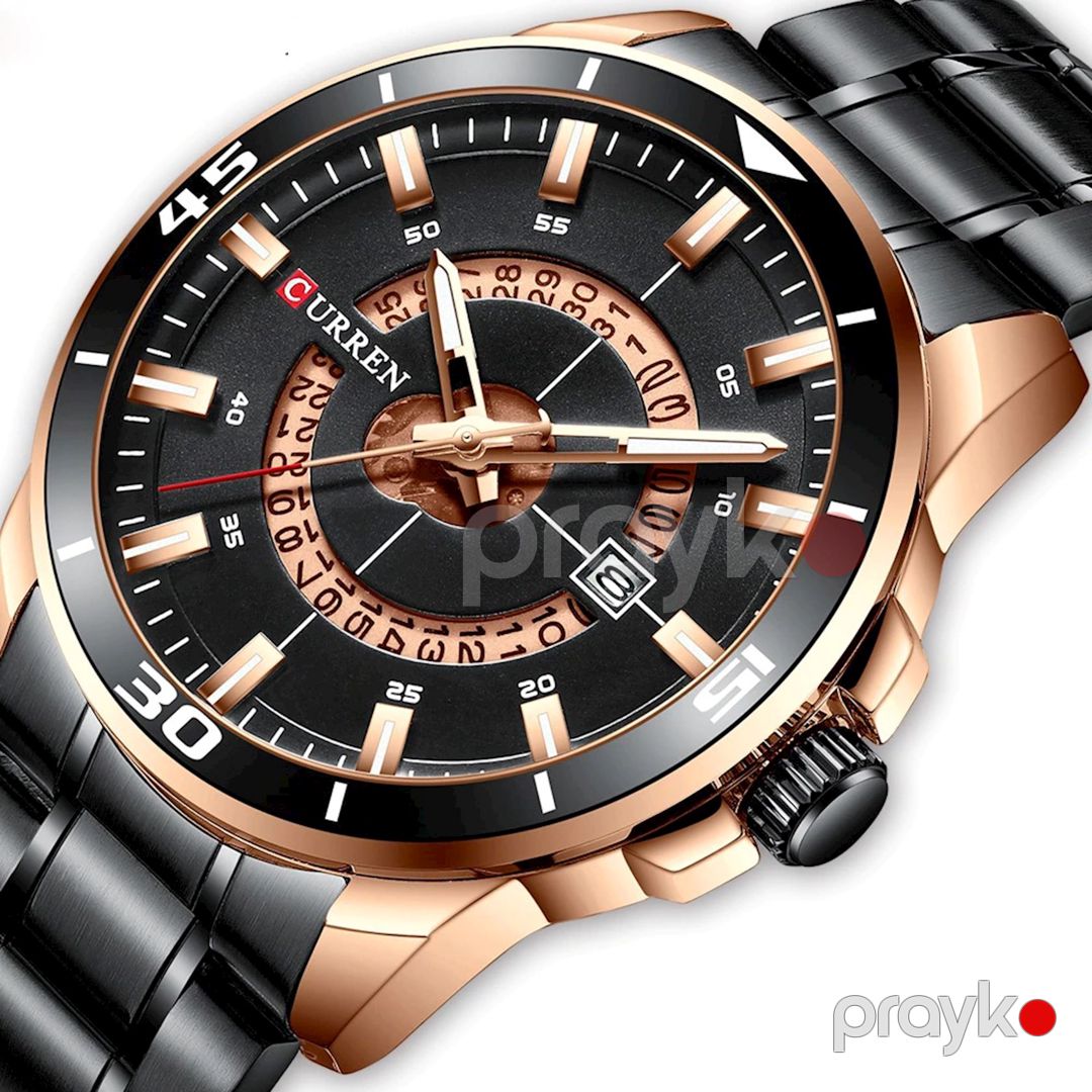 Kişi qol saatı Curren С8359 Rose Gold Black — Mallar, Bakı (2)