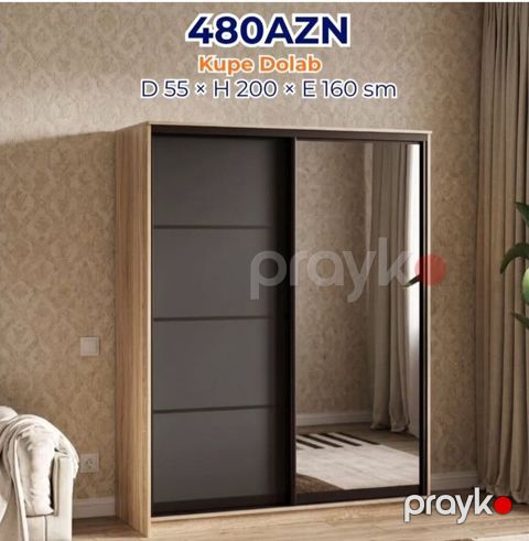 Kupe Dolab Ölçülər: D 55 H 200 E 160 sm Qiymət: 480 AZN — Bakı