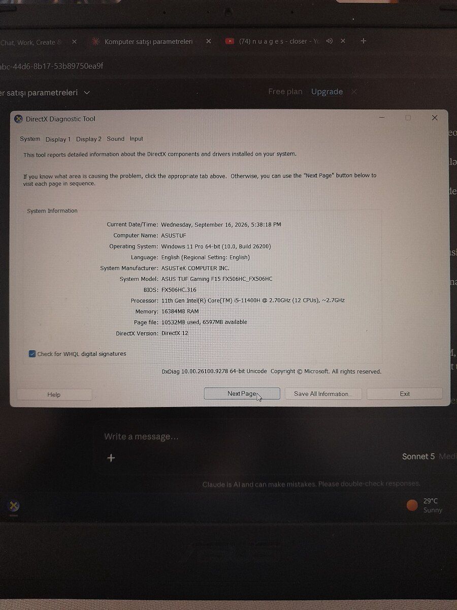 ASUS tuf F15 — Noutbuklar, Bakı (6)
