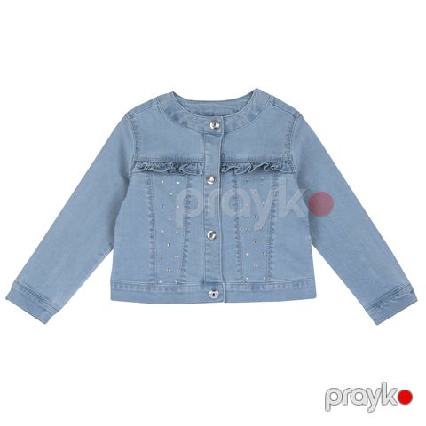 Qızlar üçün cins gödəkçə Chicco 9087882000000-25, göy, pambıq/elastan, ölçü 2 yaş — Bakı