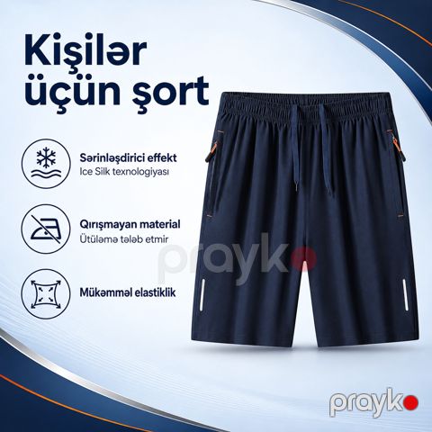 Kişilər üçün şort EB_1420, tünd göy, ölçü XL — Bakı