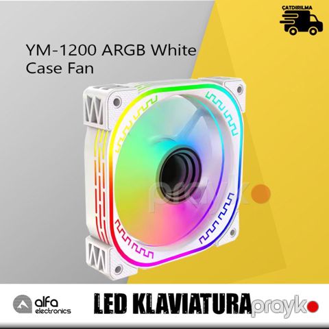 Argb Case Kuler "Loving Cool White YM-1200" (Programable Case Fan) — Bakı
