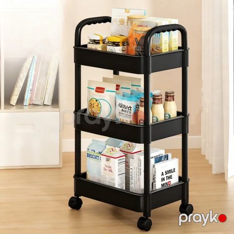 Etajerka 12915, plastik, qara — Bakı