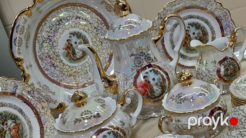 Çay dəsti, Farfor, 6 nəfərlik, Almaniya — Süfrə qabı, Bakı (7)