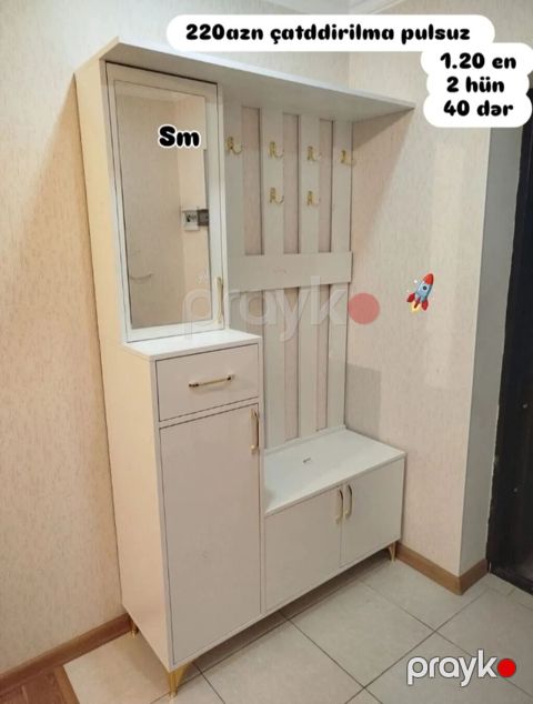 Dəhliz üçün çoxfunksiyalı askılıq-dolab dəsti Ölçülər: en 1.20 m — Digah