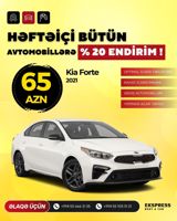 Günlük, Kia, Depozitsiz — Avtomobil icarəsi