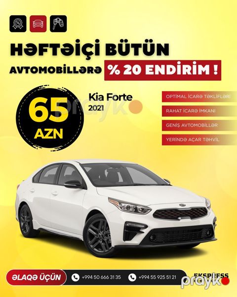 Günlük, Kia, Depozitsiz — Bakı