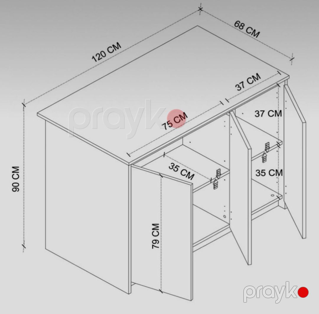 Yemək masası-şkaf 13900647, Ldsp, 68x90x120 sm — Mallar, Bakı (3)
