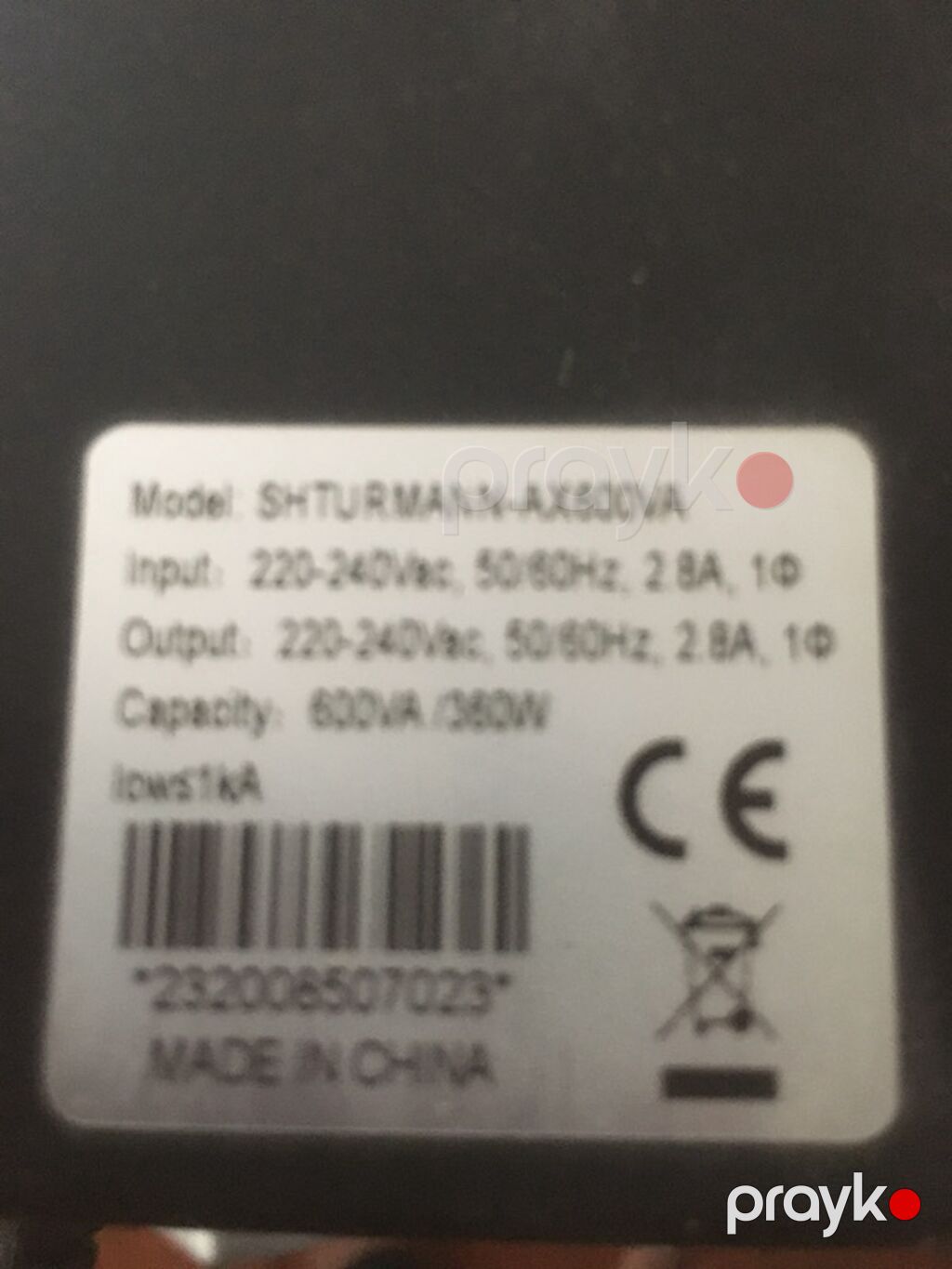 Shturmann AX600VA UPS (fasiləsiz enerji təchizatı) - Model — UPS, Mehdiabad (2)