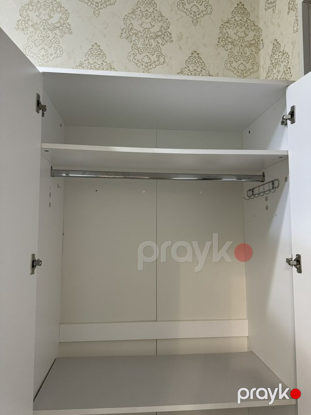 Minimalist dizaynda iki qapılı paltar şkafı - Rəng: ağ, mat səth — Şkaflar, Digah (3)