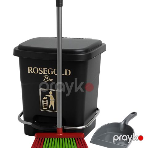 Zibil çəni Rosegold Black + süpürgə və xəkəndaz Hədiyyə — Bakı