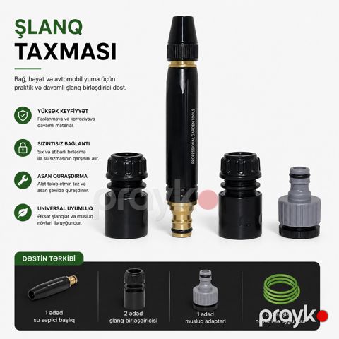 Şlanq taxması, metal/plastik — Bakı