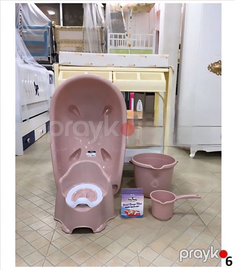 Hamam otağı dəstləri Uşaq vannası dəsti 5 parça Çəhrayı - ZTW-DY105 — Bakı