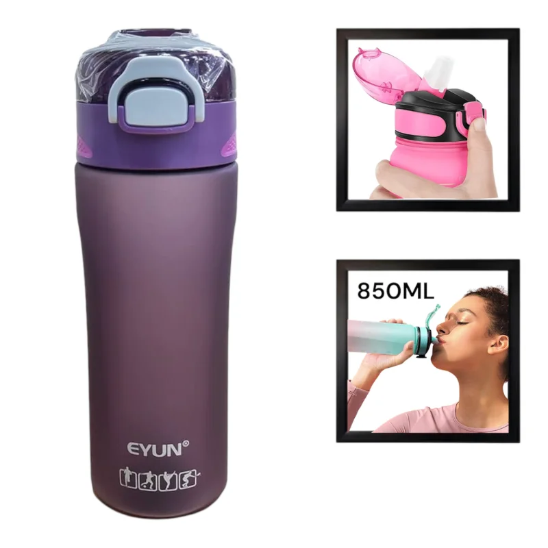 İdman su qabı WS1281, bənövşəyi, 850 ml — Bakı