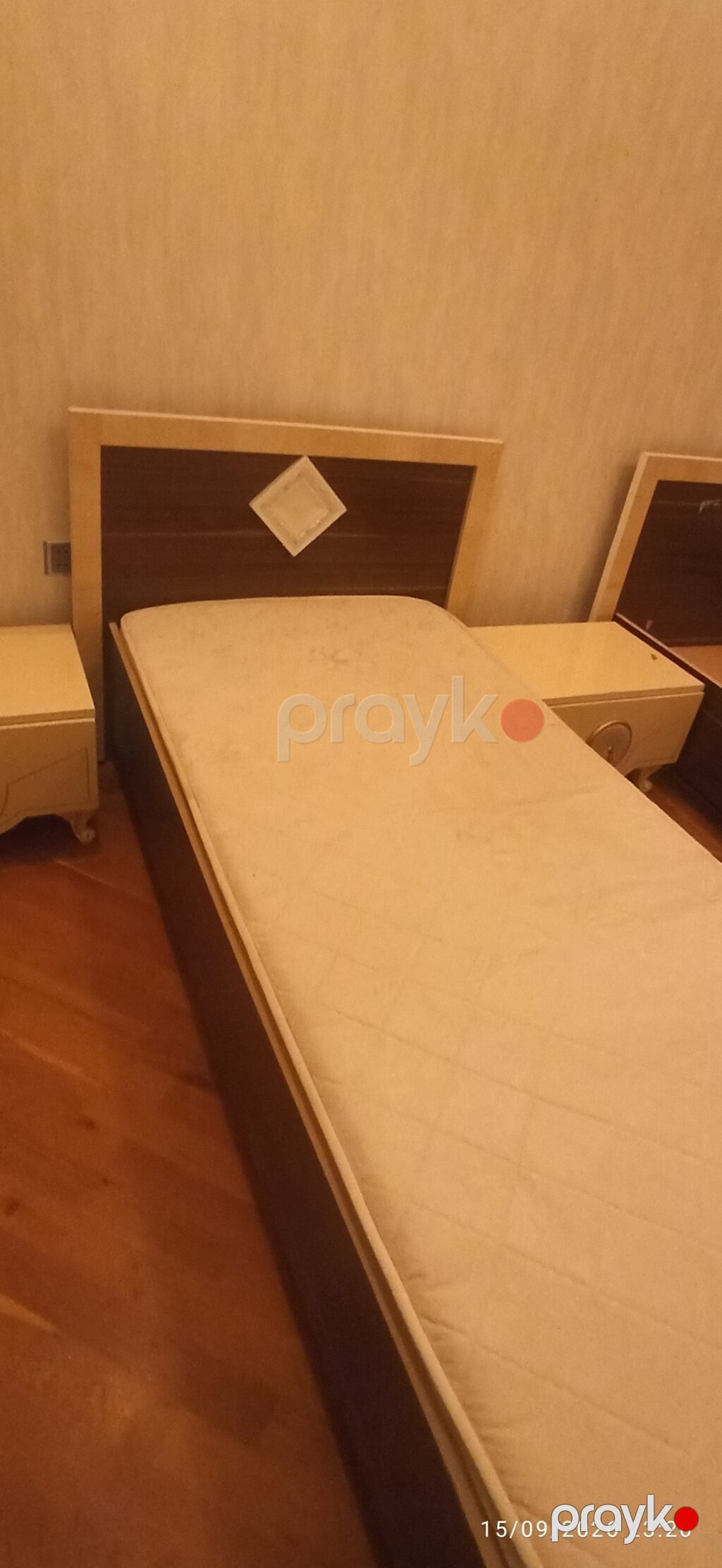 Bir nəfərlik çarpayı və döşək – klassik dizayn - Ölçü: təxmini 90x200 — Yataqlar, Bakı (2)
