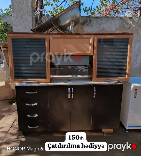 *150₼ Mətbəx mebeli Satılır*‼ ÖLÇÜ:-170 təxmini Üzərində — Digah