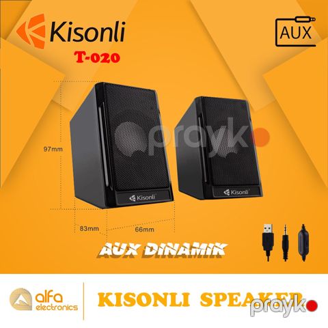 Stereo Dinamik "Kisonli T020" (Usb Aux səs gücləndirici) — Bakı