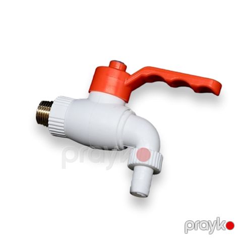 Axıdıcı kran 1/2, plastik, ağ (TM.23987) — Bakı
