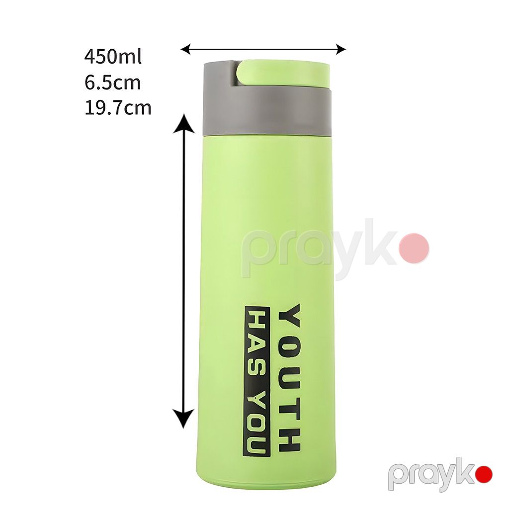 İdman su qabı Youth Has You, şüşə/plastik, yaşıl, 450 ml — Mallar, Bakı (2)