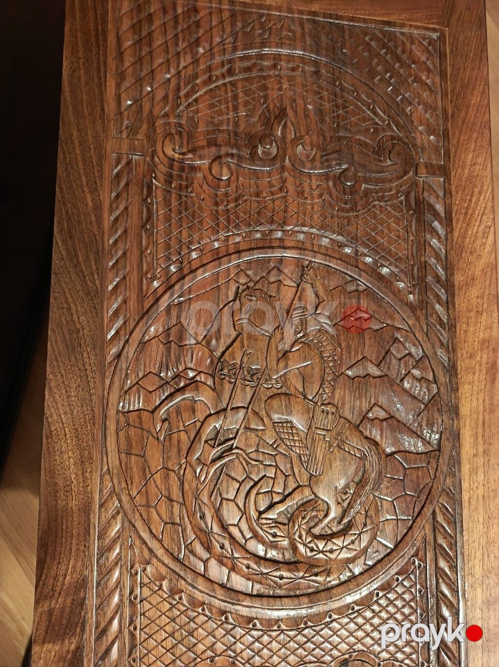 Əl işı ağac oymalı qatlanan masa nərdtaxta - Material: bərk ağac — Masalar, Bakı (6)