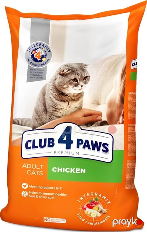 Quru yem Club 4 Paws yetkin pişiklər üçün, balıqlı, 1 kq — Bakı