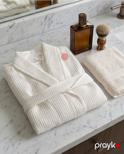 Kişilər üçün hamam xələti 2122702, krem, pambıq, ölçü M/L — Bakı