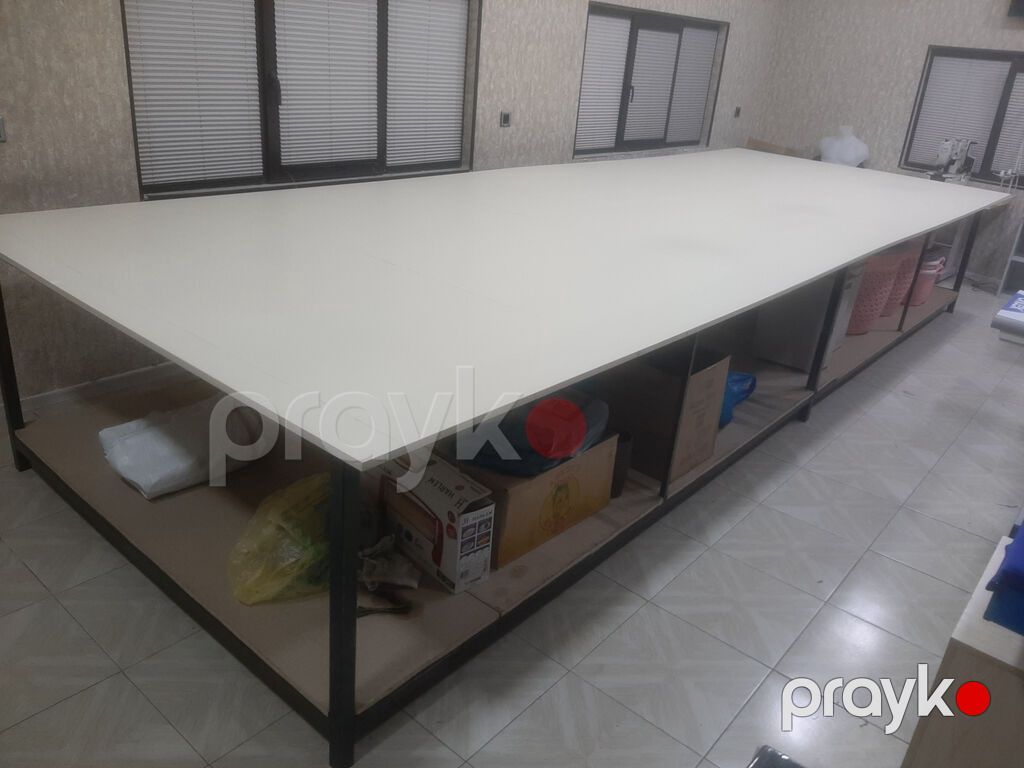 Dərzi kəsim masası satılır. Ölçüsü 5.45×2 m. Dəmir profildən yığılıb — Digər, Sumqayıt (2)