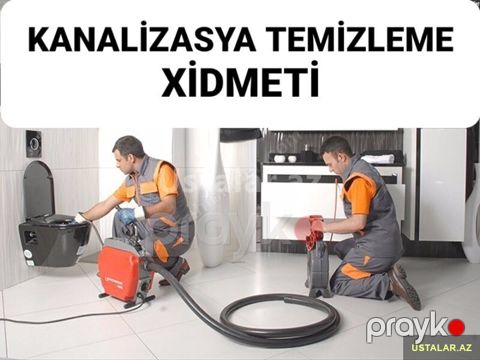 Kanalizasiya temizleme xidməti 7/24 saat