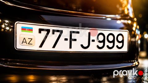 Avtomobil qeydiyyat nişanı - 77-FJ-999 — Bakı