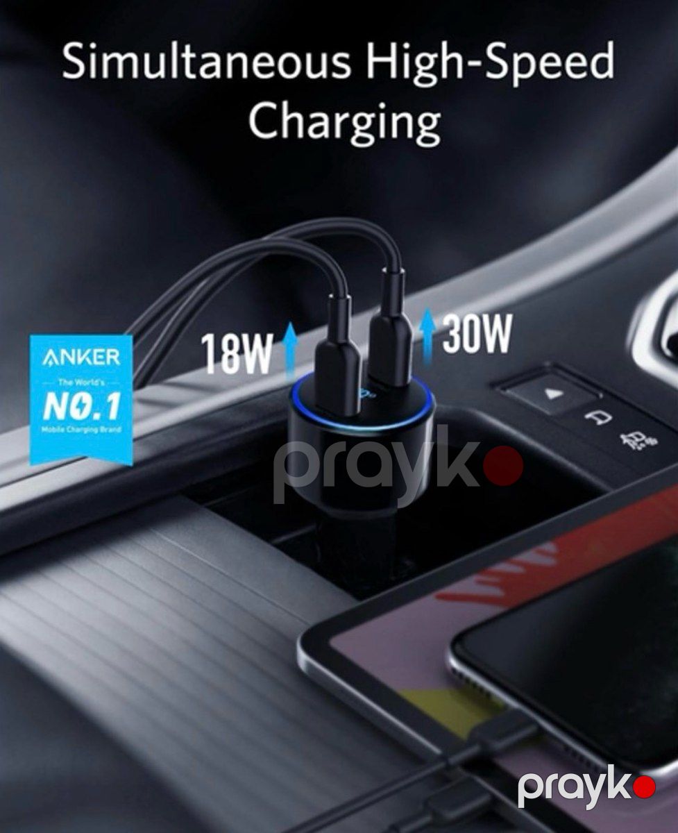 Anker Ultra-Compact Dual-Port Car Charger 30W — Ehtiyat hissələri və aksesuarlar, Bakı (4)