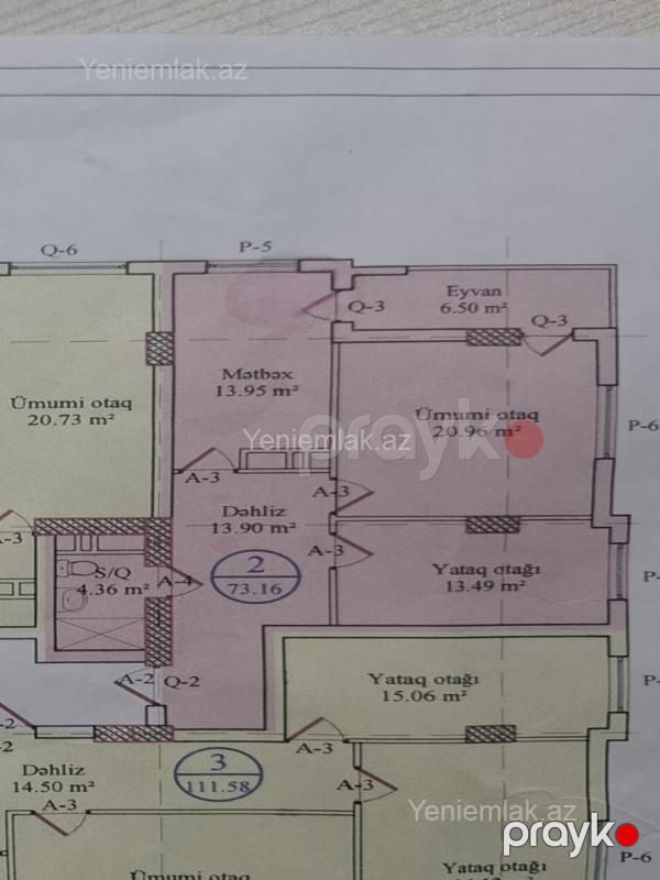 Satılır 2 otaqlı Bina evi menzil (Yeni tikili), 73.16 m², Nizami rayonu — Mənzil, Bakı (9)