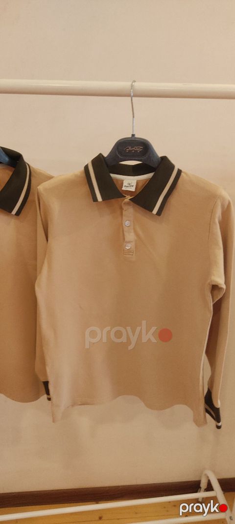 Məktəbli koftası – Pepee firması - Model: uzunqollu polo - Rəng: bej — Bakı