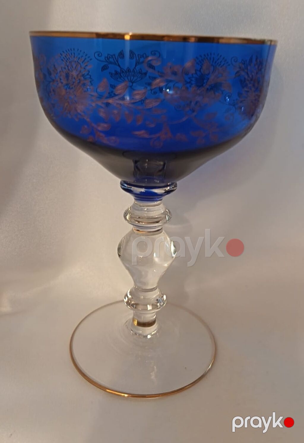 Qədəhlər, rəng - Göy, Şüşə, 1 əd — Süfrə qabı, Bakı (2)