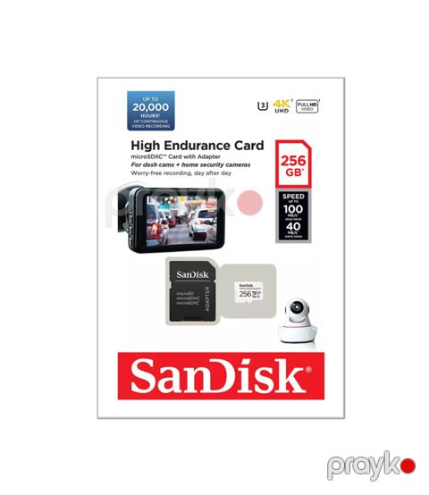 SanDisk Mikrokart 256GB High Endurance kamera üçün — Bakı