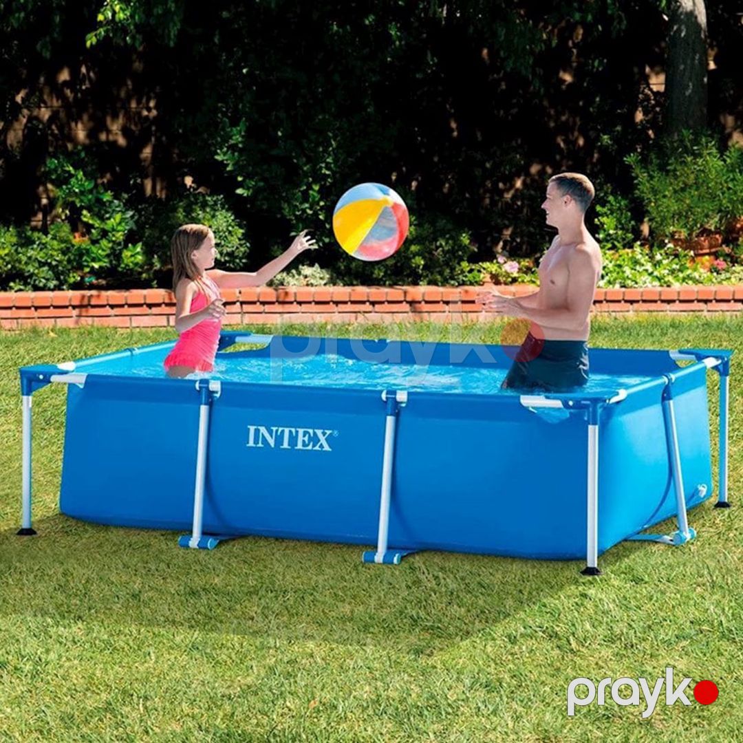 Karkaslı hovuz İntex Rectangular Frame H28270NP, göy, 220x150x60 sm, 1662 l — Hovuzlar, Bakı (3)