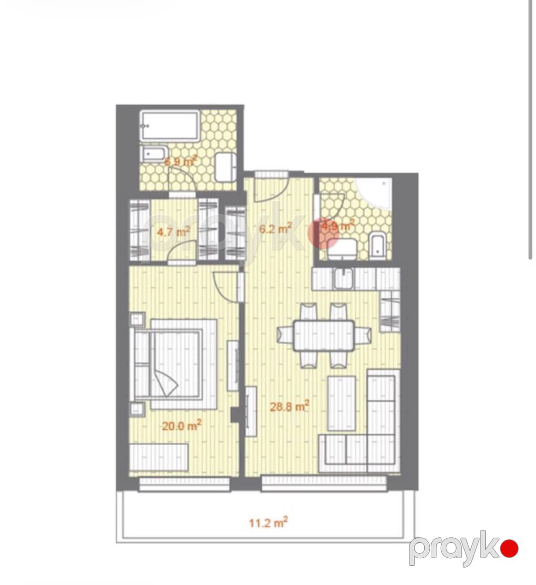 Satılır 2 otaqlı yeni tikili 104 m² — Mənzil, Bakı (4)