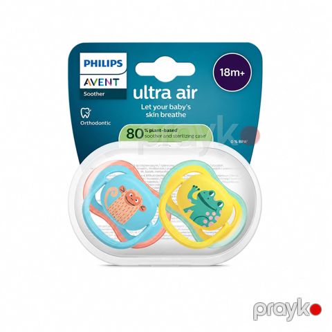 Əmzik Philips Avent Ultra Air Sootherv 18+ Ortodontik Silikon Scf 349/58 — Bakı