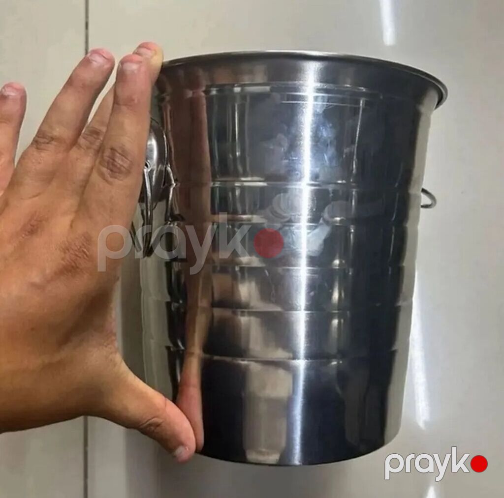 Paslanmayan poladdan metal vedrə - Material: yüksək keyfiyyətli — Süfrə sərvisin üçün əşyalar, Bakı (2)