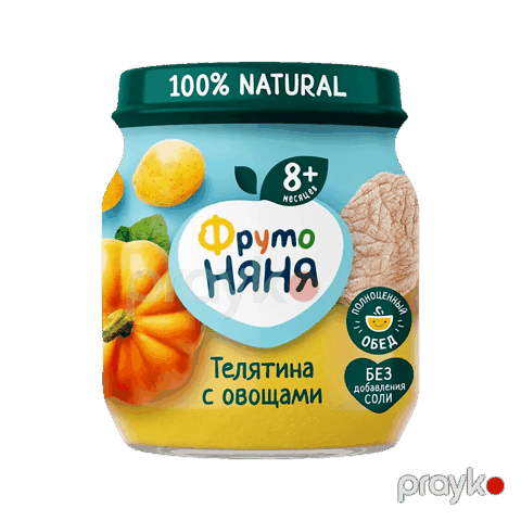 Tərəvəz-ətli püre ФрутоНяня Телятина с Овощами, 100 q — Bakı