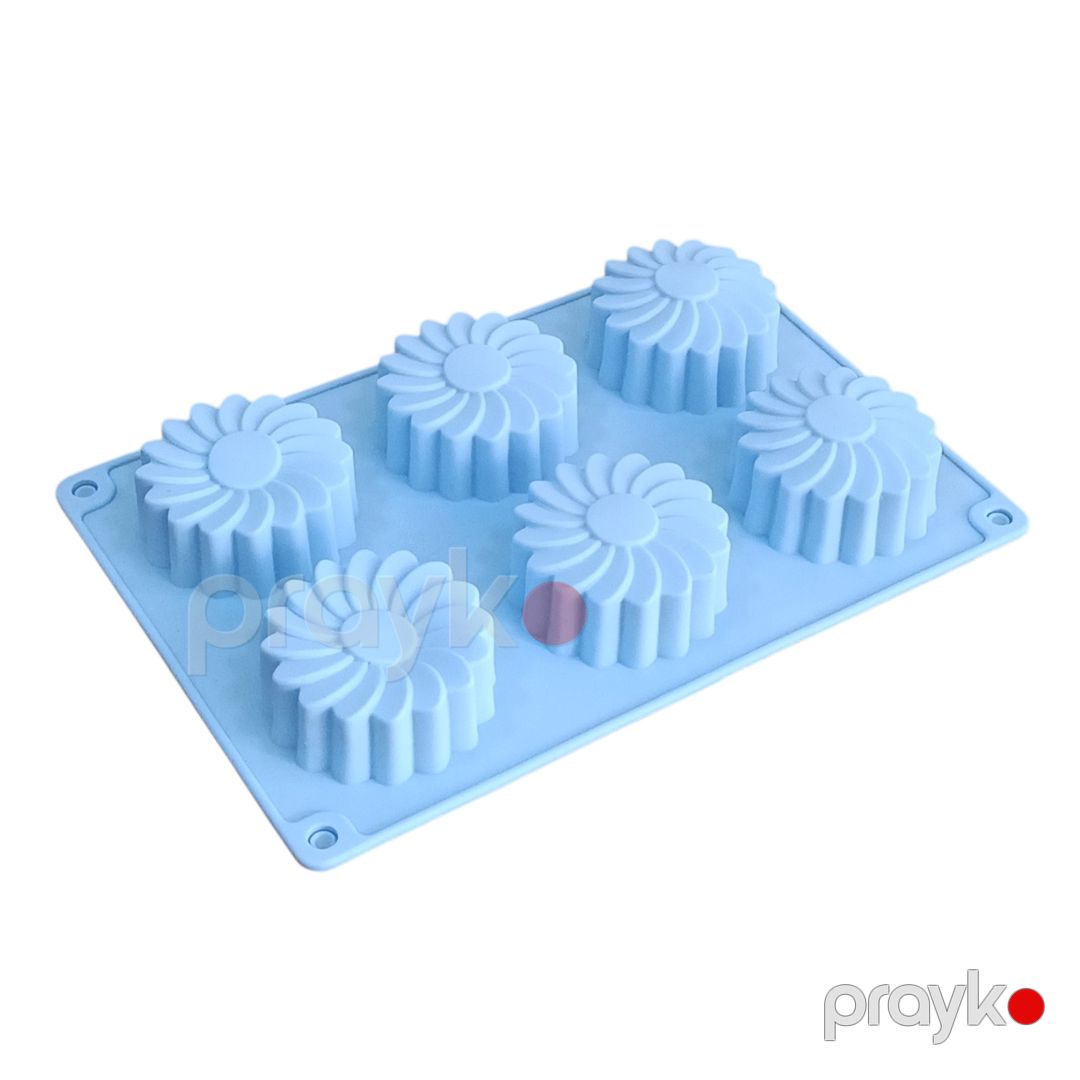 Keks və pirojna üçün forma E7093, silikon, mavi, 100 ml, 26x17x6 sm — Mallar, Bakı (2)