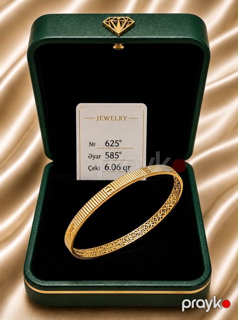 Qolbaq N1129 qadınlar üçün, qızıl 585 əyar, 6.06 q — Bakı
