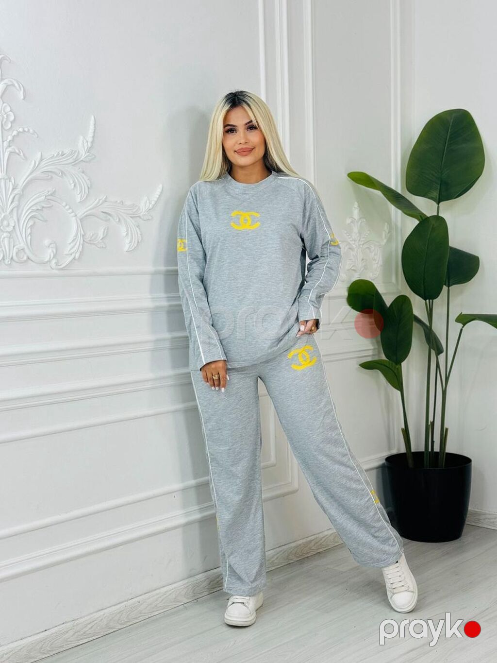 Qadınlar üçün idman dəsti - İki hissəli dəst: uzunqol sweatshirt və — İdman geyimi, Bakı (2)
