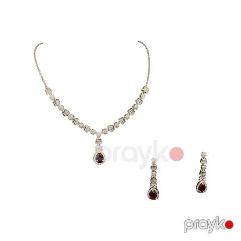 Bijuteriya dəsti boyunbağı və sırğa 0244, polad — Bakı