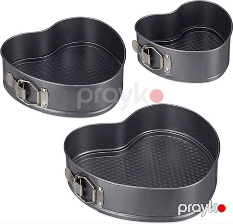 Bişirmə üçün qəlib dəsti NH_EK331K, metal, 28x25/25x22/23x21 sm, boz — Bakı