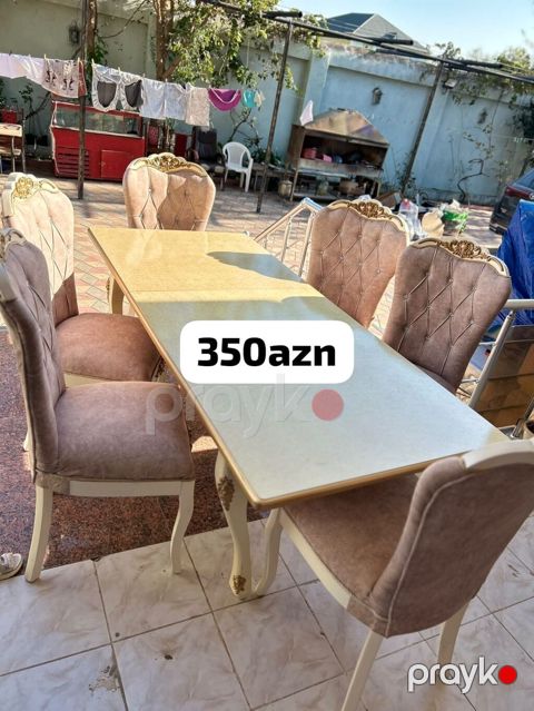 Masa Desti 6 stul vr acılan masa ilə yeni kimidir hec bir deffekti — Mehdiabad