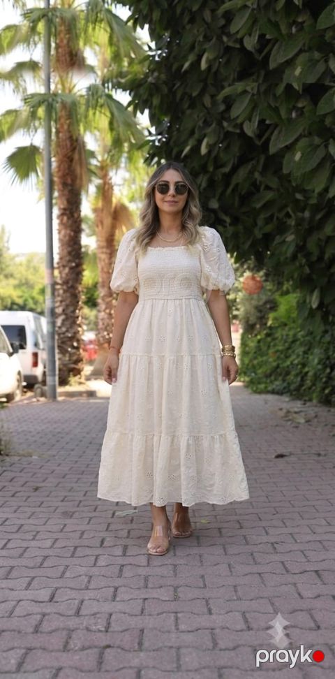 Qadınlar üçün gündəlik don EL23, krem, kətan, ölçü One Size — Bakı