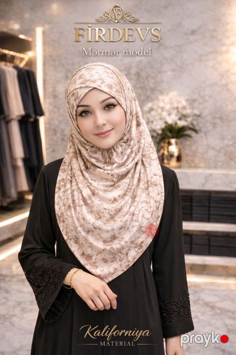 Hicab, pambıq, bej, ölçü One size — Bakı