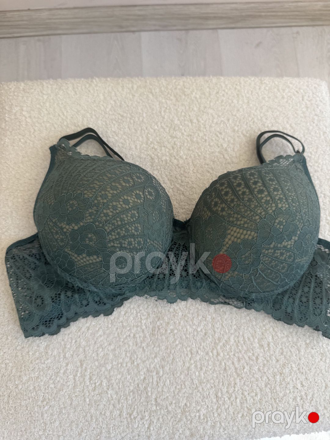 Qadınlar üçün büsthalter və tuman 2462420, yaşıl, pambıq/poliamid/elastan, ölçü 80B — Mallar, Bakı (2)